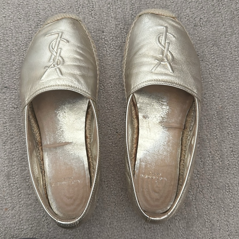 Gold YSL flats (espadrilles) - Picture 2 of 2